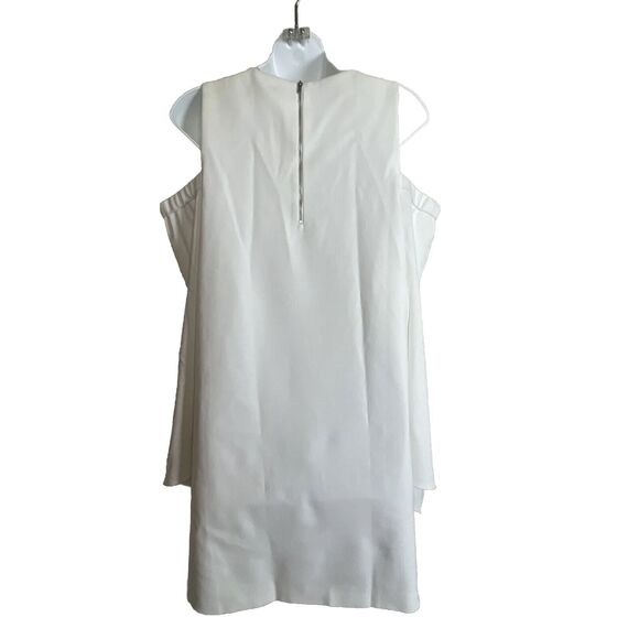 NWT Tibi Ivory‎ Crepe Shoulder Cutout Shift Dress Size 10 Fairy Coquette - Picture 7 of 9